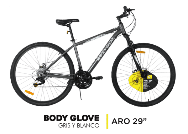 Bicicleta Body Glove Gris y Blanco Aro 29"