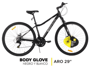 Bicicleta Body Glove Negro y Blanco Aro 29"