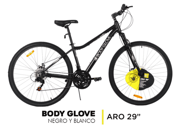 Bicicleta Body Glove Negro y Blanco Aro 29"